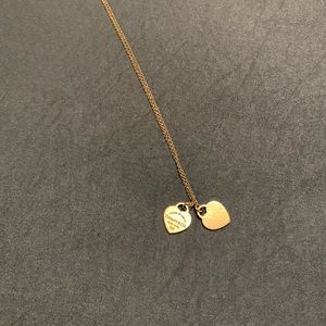 Tiffany&Co Double heart necklace 16“